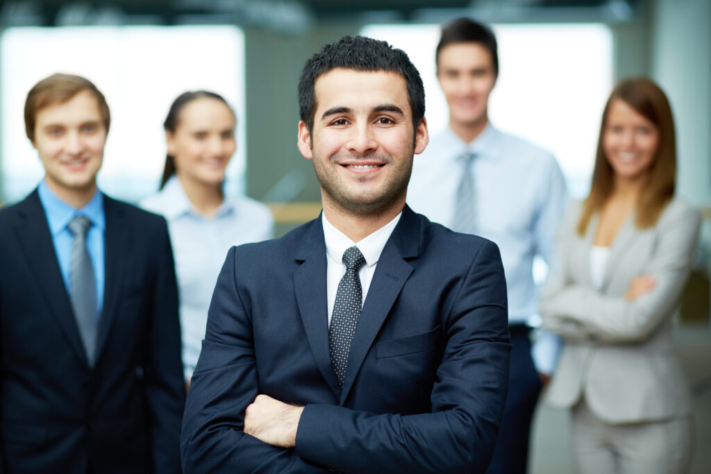 Team of professionals smiling