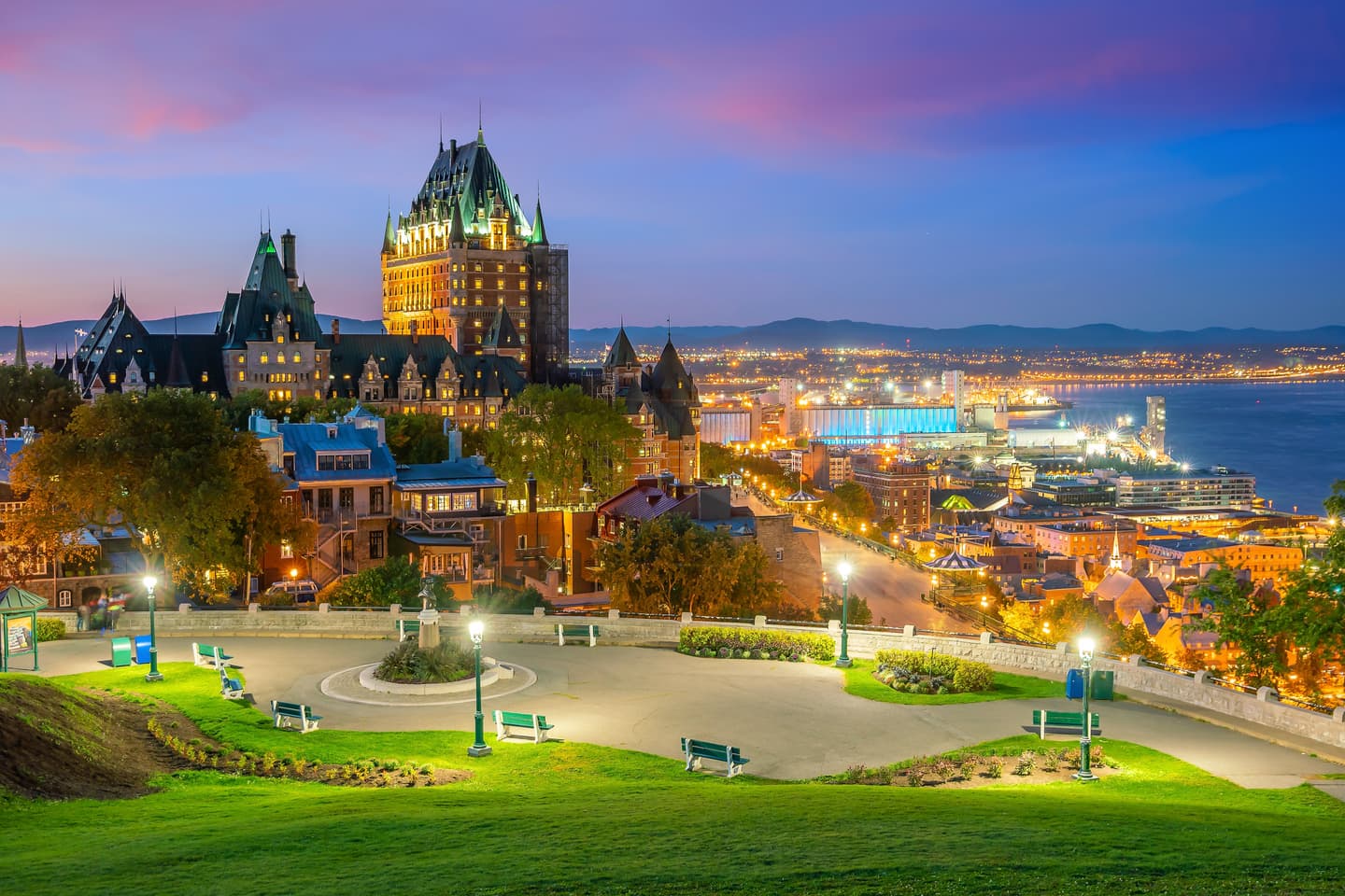 Quebec City Canada nighttime