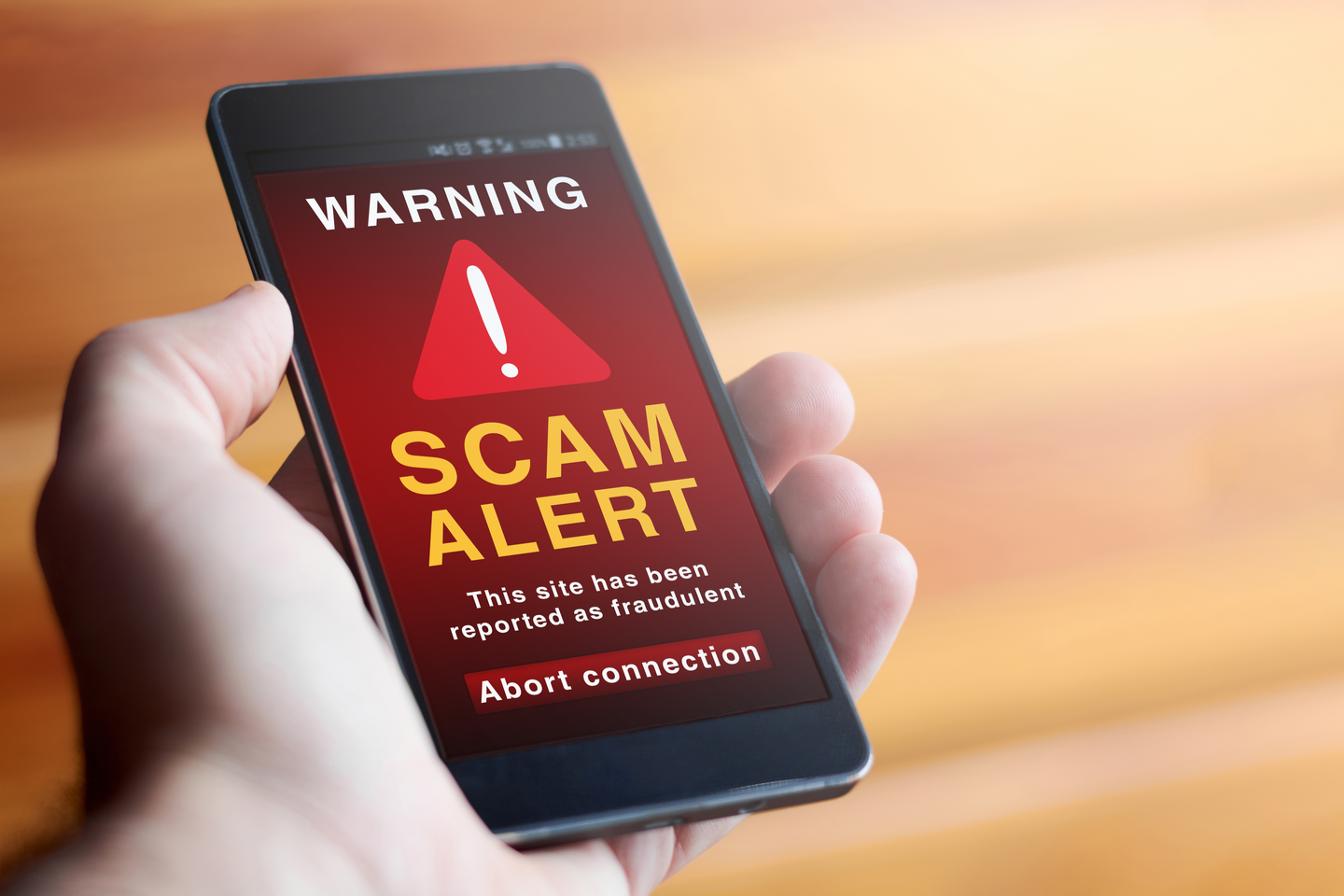 Scam alerts on cellphone