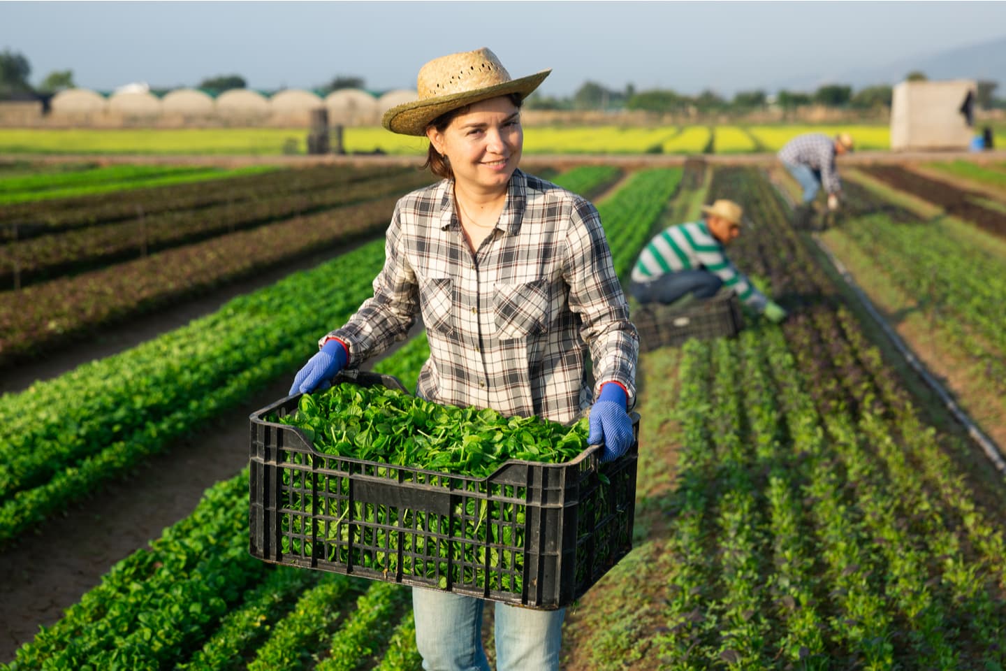 Farmer Woman Smiling at Camera