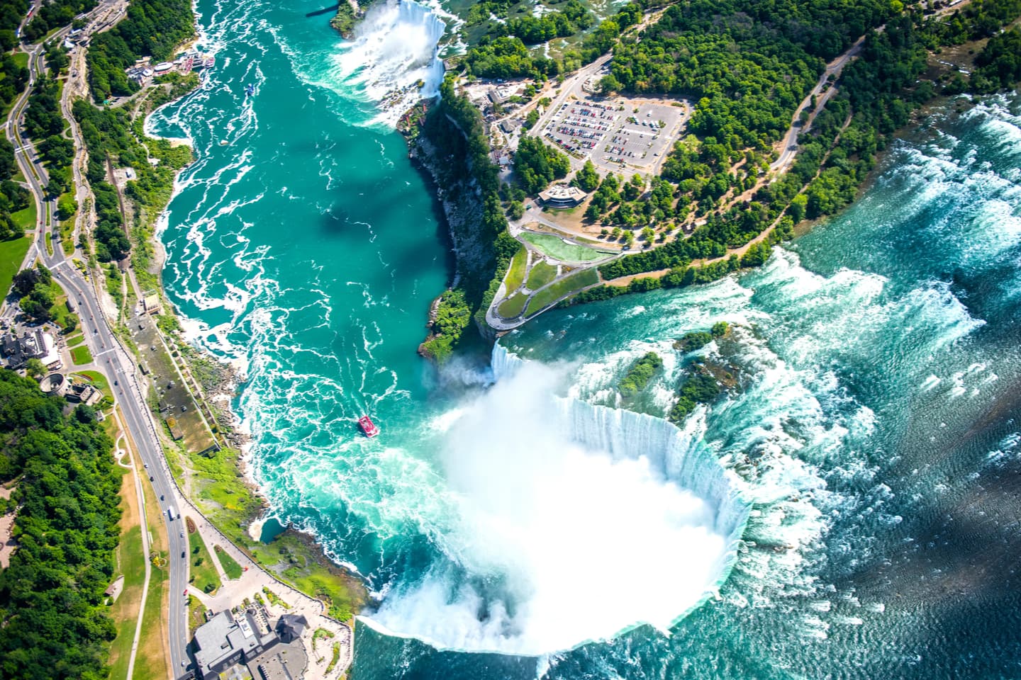 Niagara Falls helicopter view