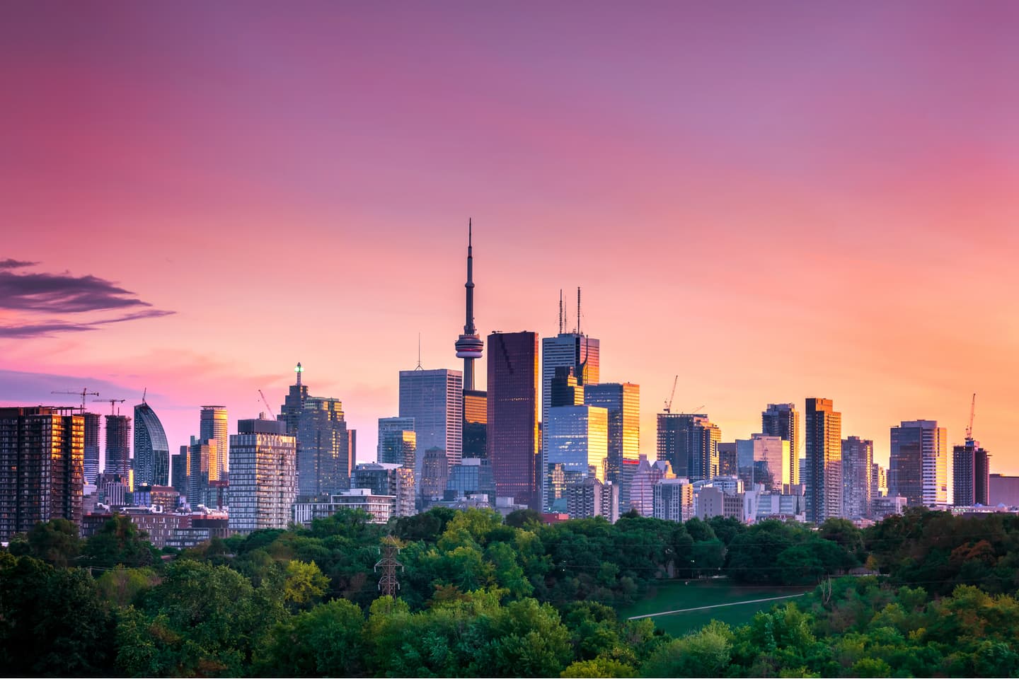 Toronto Ontario at sunset
